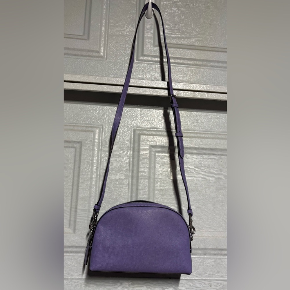 Coach Lavender Pebbled Leather Crossbody Bag - Picture 2 of 10